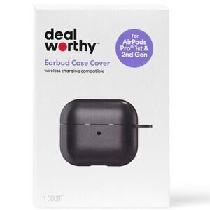 Dealworthy Silicone Case Cover for AirPods Pro (1/2 Generation) Case, Black